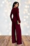 Women's Corded Fabric Fabric Relaxed Fit Two Piece Set – Button up Blouse & Wide Leg Pants 10145 - 3