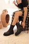 Luna High Sole Zippered Stitched Winter Boots - 6