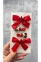 Red Ribbon Bow Minnie Mouse 4-Piece Clip Buckle Set - 2