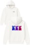 3 Sweet Bear Design Printed Oversized White Hooded Sweatshirt