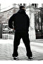 Los Angeles Printed Unisex Tracksuit Set – Black - 2