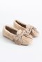 Women's Furry Winter Ballerinas – Plush Bow Non-Slip Sole Outdoor Shoes & Warm House Slippers - 4