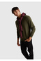 Men's Khaki 100% Cotton Crew Neck Sweater - 5