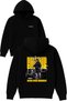 Cyclist Design Printed Oversized Black Hooded Sweatshirt