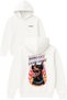 Who Let Dogs Design Printed Oversized White Hooded Sweatshirt