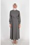 Mersha Gray Ahu Breastfeeding Detailed Dress Specially Designed for Postpartum Mothers