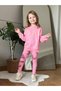 Girls' Seasonal Cotton Fabric Printed Tights and Sweatshirt 2-Piece Set