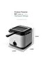 Deep Fryer 2.5L with View Window | Stainless Steel Lid | Silver & Black | Home Use - 3