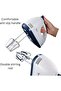 Hand Mixer, Professional Electric Handheld, 7-Speed, Includes Beaters & Dough Hooks - 6
