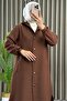 Yasemi̇n Kap Box Quilted Fabric Women's Tile Hooded Buttoned Cap - 5