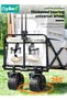 Foldable Wagon Carts, Utility Camping Cart, Collapsible Heavy Duty Trolley Cart, Portable Shopping T - 5