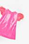 Fuchsia Sleeves Tassel Sequin Girls Dress - Delit - 6