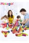 64 Piece Magnetic Ball and Rods Set, Magnetic Building Toys, Colorful DIY Building Blocks Sticks, Ki - 4