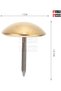 Furniture Feet Nail - Round Nail-On Furniture Protectors, 50 pcs, 16mm Brass - 3
