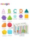 Baby Shape Sorting Toy with Elastic Bands, Sensory Shape Toys with Letter for Toddler, Tactile Perce - 5