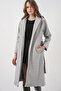9118 Double-Breasted Collar Cashmere Coat - A.Grey