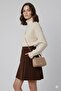 Mink Faux Leather Chain Strap Women's Hand and Shoulder Bag - 3