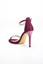 Women's Pointed Heel Platform Evening Dress Burgundy Satin Shoes - 5