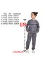 New Season Winter Inner Fleece Batik Pattern Purple-Green-Grey-Pink Colors Bottom Top Set for Girls and Boys - 4