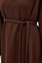 V-Neck Long Sweatshirt Brown - 3