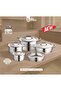 9 Pcs Stainless Steel Cookware Set With Lids Made in Turkiye | 1144 - 2