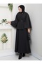 Overcoat, Wool Fabric, Lapel Collar, Belted, Anthracite Gray Color