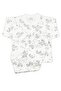 Adorable swan pajama set 0-3 months baby bodysuit - white