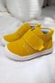 Unisex Both Girls and Boys Baby Yellow Suede Orthopedic Sole Soft First-Walker Shoes 19-23 No.