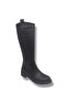 İzlife 232 Women's Dark Brown Long Zippered Low Heel Boots - 2