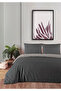 100% Cotton Akfil Double-Sided Duvet Cover Set Single Size 160X220 cm Dark Gray Gray