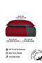 100% Cotton Akfil Double-Sided Duvet Cover Set Single Size 160X220 cm Burgundy Gray - 6