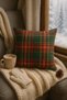 2-Piece Christmas Themed Plain Red Decorative Throw Pillow Cover 43X43 cm - Cover Only - Solid Color - 6
