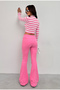 Set of 2 - Fishing Collar Long Sleeve Crop with Sharpened Edges, Spanish Legging Style Tights - 8