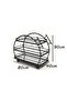 FFD 3-Tier Round Arched Bar Cart – Glass Shelves, Welded Metal Frame, 1.3cm Black 80x40x90cm - 3