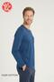 Men's 100% Cotton 4 Season Fabric V-Neck Long Sleeve Pajama Set - 5