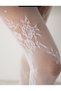 Rosess Lace Floral Pattern Fishnet Pantyhose - 2