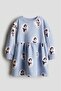 Girl's Printed Long Sleeve Sweatshirt Dress - 2