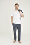 Men's Comfort Fit Snap Button Shirt Short Sleeve T-Shirt Jogger Pants 3-Piece Tracksuit Set - 3