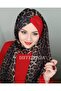 شال شيفون بعقدة الفهد - أحمر - 4