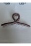 Minimalist Striped Detail Transparent Large Women's Hair Clip Non-Slip Crochet Clip Hairpin (12 cm) - 5