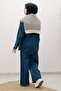 Zippered Hooded Denim Set TSD250250 Light Blue - 6