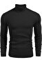 Men's Corded Fabric Turtleneck Knitwear Sweater – Winter Slim Fit Turtleneck - 2