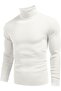 Men's Corded Fabric Turtleneck Knitwear Sweater – Winter Slim Fit Turtleneck