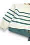 Boy's Winter Tracksuit Set, Ages 1-2-3-4, 3 Threads, Fleece-Lined Stripes, Teddy Bear Embroidered Top and Bottom - 3