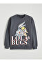 Xsidebugs Bunny Printed Oversize Women's Thick Sweatshirt - 5