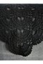 Black Filling Fan Pattern Knit Shawl - 2