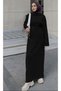 Women's Hijab Knitwear Dress Wide Sleeves Belted Comfortable Fit