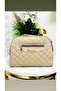 Double Compartment Quilted Women's Bag with Zipper Detail - 2