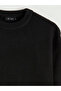 Black Crew Neck Women's Knitwear Sweater - 6