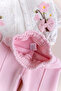 Baby Girl Cardigan Three Thread Raised Flower Embroidered 100% Cotton 3-Piece Set - 4